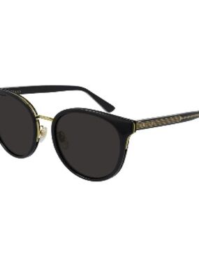 Gucci Black and Gold Women's Sunglasses